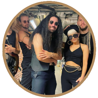 Jasmine Kara with her band